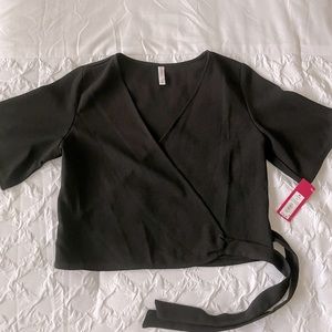 Target Black Wrap Top - medium